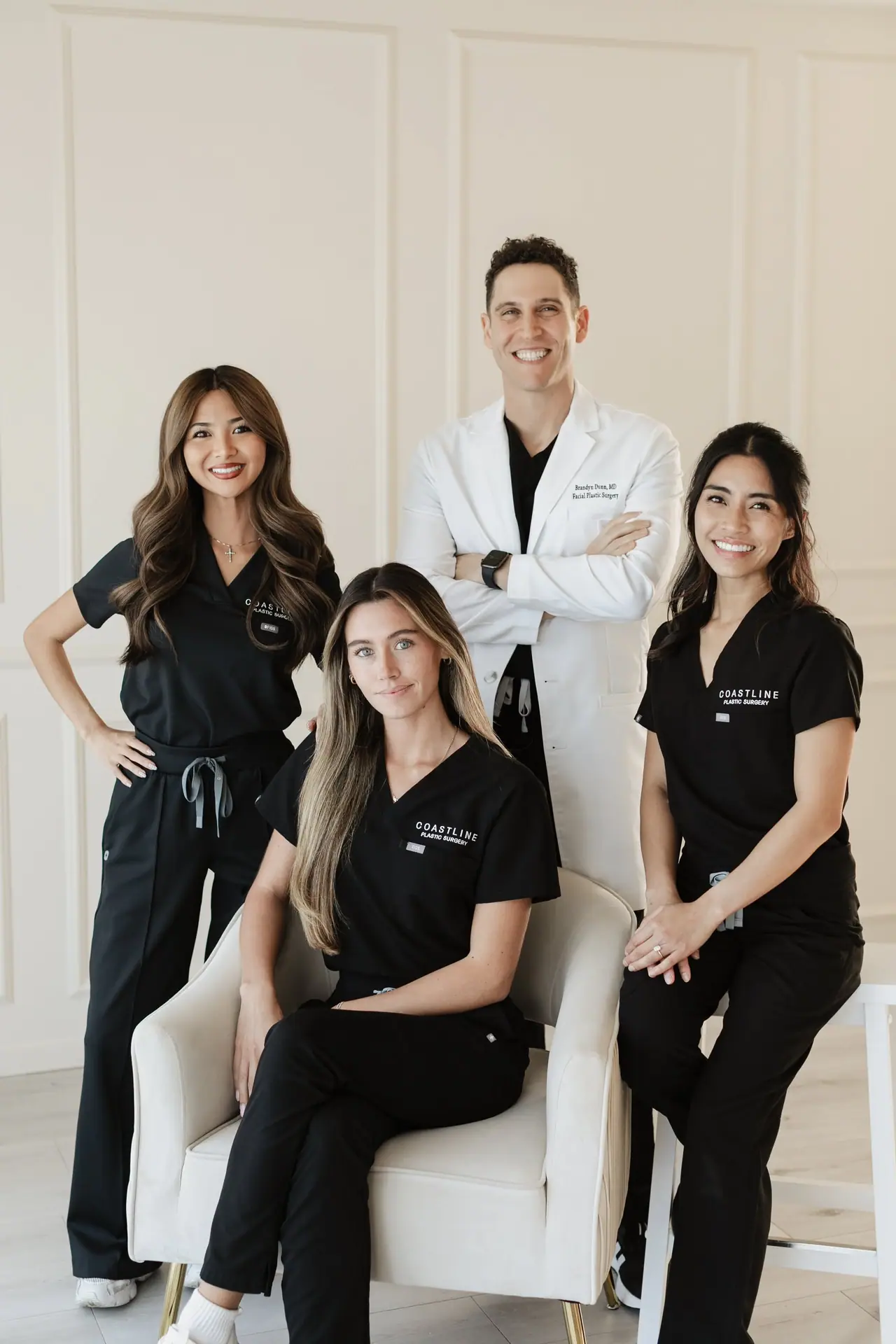 Medical team black scrubs
