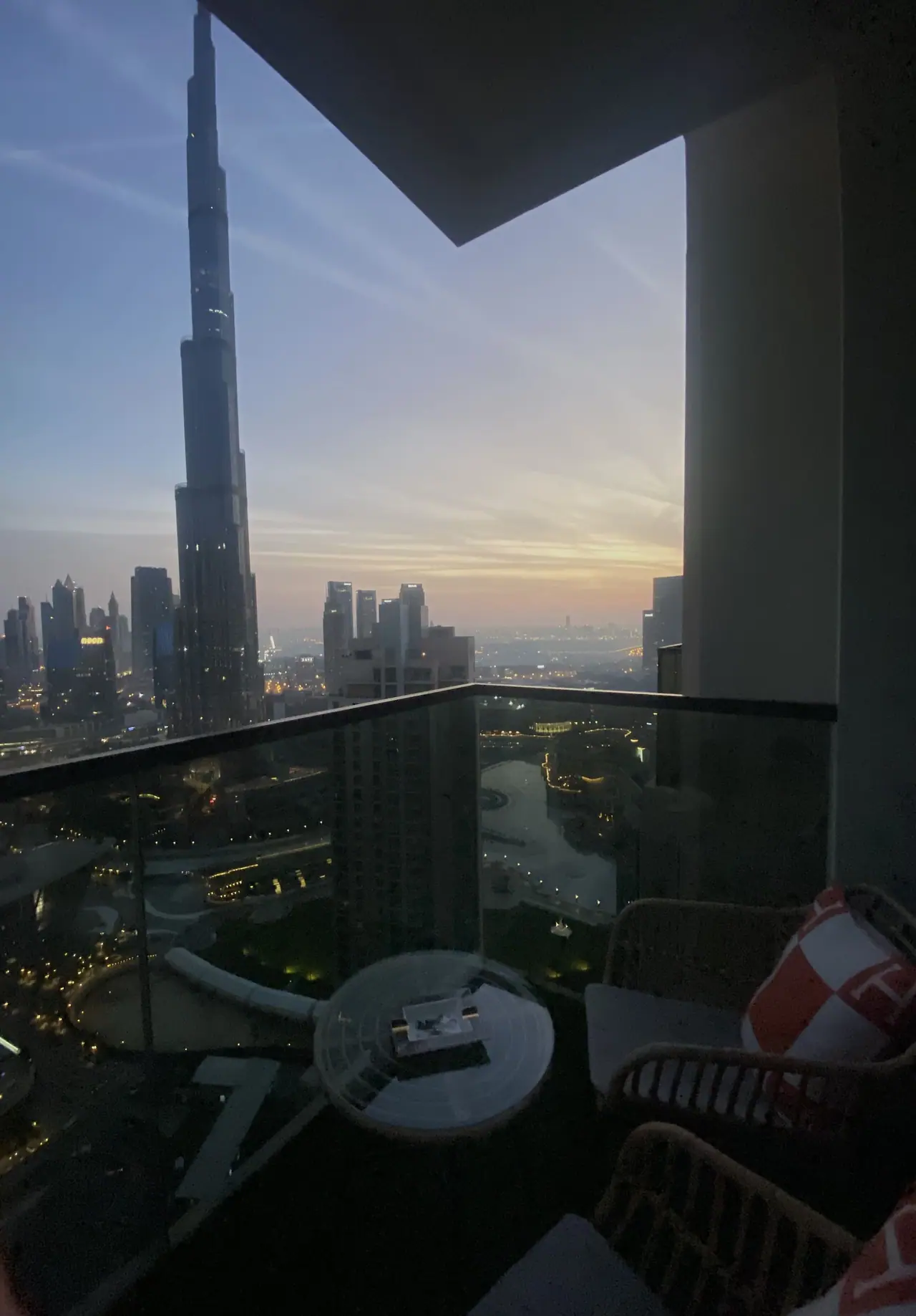 Estate balcony burj view
